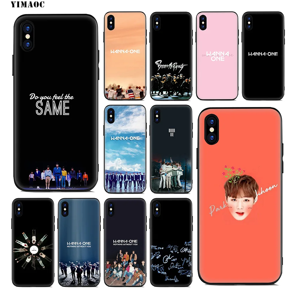 YIMAOC Wanna One Bands Soft Silicone Case for iPhone 11 Pro Xr Xs Max X or 10 8 7 6 6S Plus 5 5S SE |