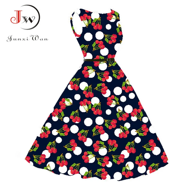 Rockabilly Dress font b Robe b font font b Femme b font ete 2017 Summer Polka