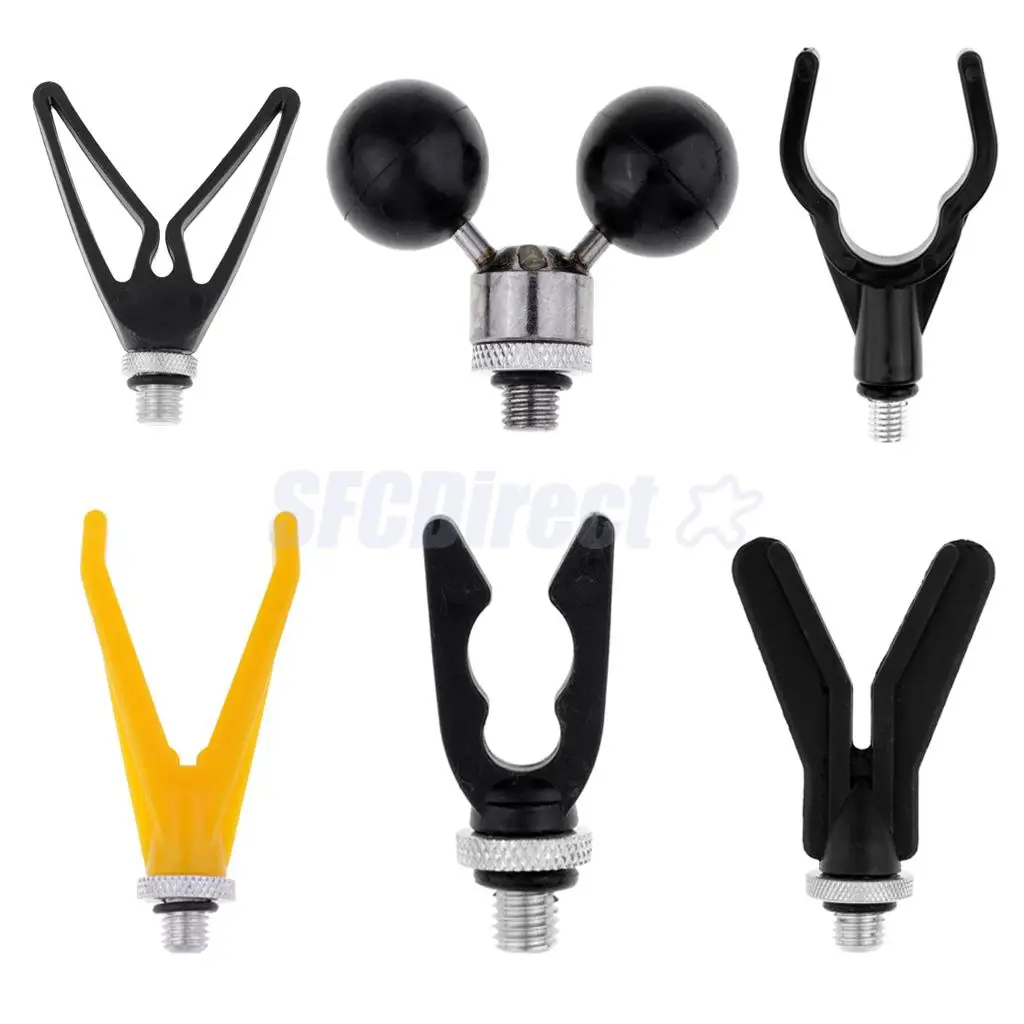 Plastic Fishing Rod Stent Rest V head Fising Grip M3/8 Thread Connector for Carp Fishing, 6 Models