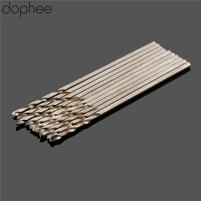 Dophee 10 шт. микро сверло 1 мм с прямым хвостовиком высокоскоростные стальные спиральные сверла HSS Инструменты для сверления древесины электроинструменты