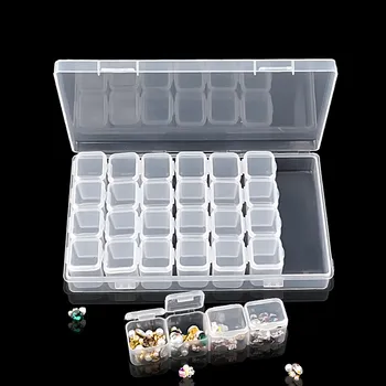 

28Lattices Dismountable Diamond Embroidery Accessories Diamond Painting Boxes Cross Stitch Cases Storage Organizer Home Storage