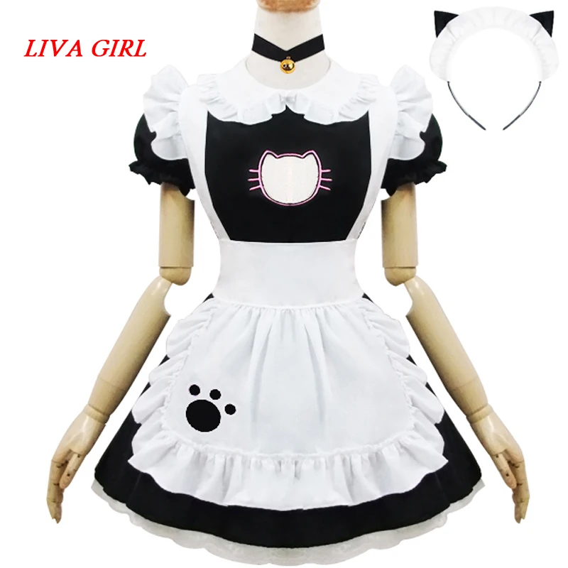 

Anime! Love Live Black Cat Hollow chest Sexy Maid Dress Halloween Cosplay Costume Lovely Outfit For Women Adult Free Shipping