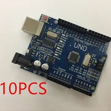 10 шт./лот один комплект Прохладный версия UNO R3(CH340G) MEGA328P для Arduino UNO R3(без кабеля USB