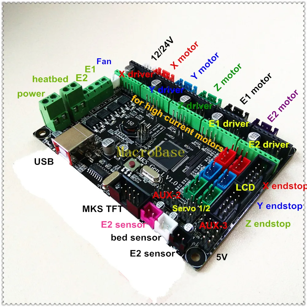 MKS GEN L V1.0+ MKS TFT32 ЖКД трогательный дисплей дешевые 3D электронные карты набор подключи и играй openbuilds для 3d принтера стартера