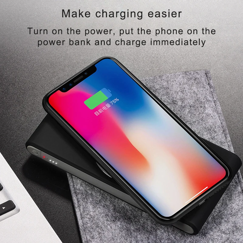 HOCO Qi Wireless Charger Power Bank For iPhone X 8 Plus Samsung S8 S7 Edge Wireless Charging Portable External Battery Powerbank HOCO Qi Wireless Charger Power Bank For iPhone X 8 Plus Samsung S8 S7 Edge Wireless Charging Portable External Battery Powerbank