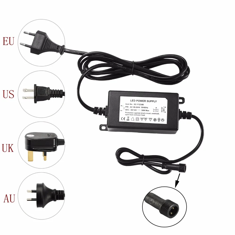 Низкое напряжение встроенная подсветка лестницы светодиодный Steplight с крышкой 15 шт. свет и 3 шт. соединительный кабель и 1 шт. 30 Вт трансформатор