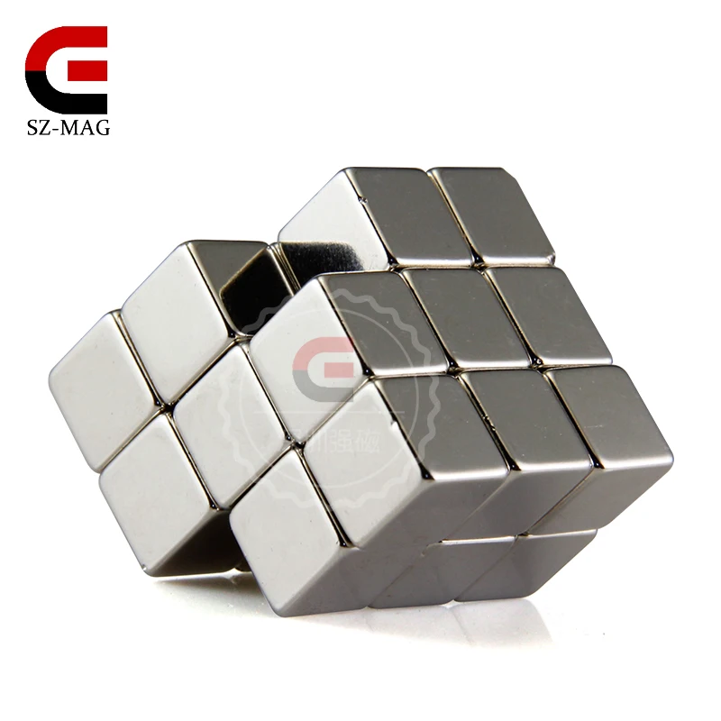 

6pcs Strong Rare Earth Block Neodymium Magnets N50 10x10x10mm Permanet Customizable