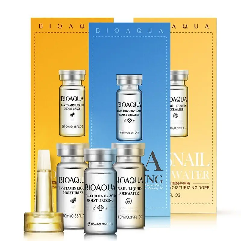 

BIOAQUA Anti Acne Serum Essence Snail Mucus Hyaluronic Acid Collagen Gel liquid Serum Anti Wrinkles Ageless Lift Firm Skin Care