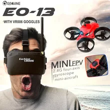 Eachine E013 микро гоночный Дрон с видом от первого лица Квадрокоптер с 5,8G 1000TVL 40CH Камера VR006 VR-006 3 дюймов очки гарнитура