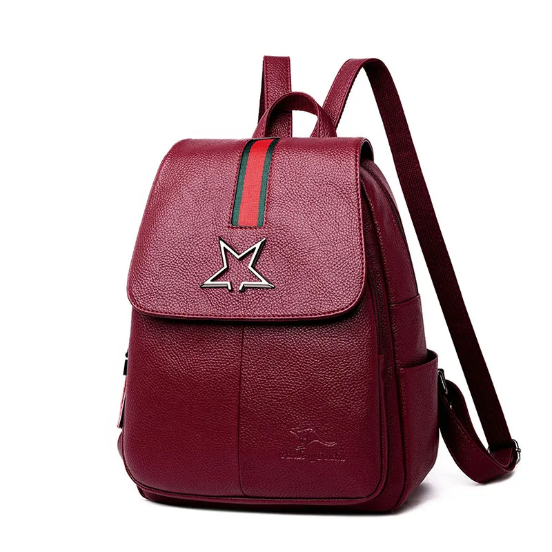 

Women Backpack High Quality PU Leather School Backpacks for Teenager Girls Crossbody Bag Shoulder Bags for Female