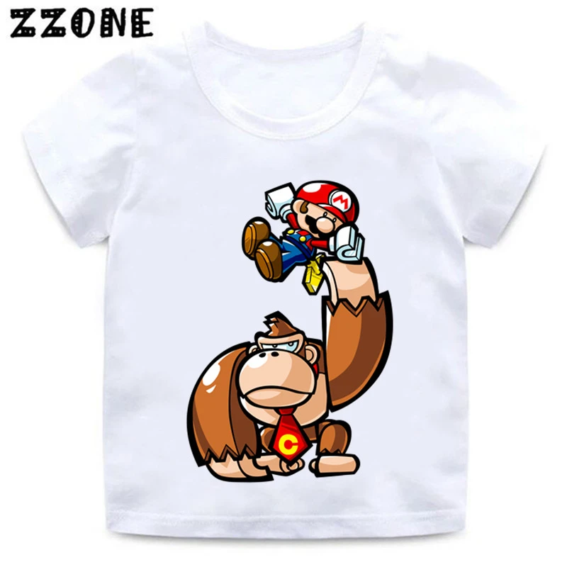 少年少女漫画スーパードンキーコングプリントtシャツ子供スーパー ...