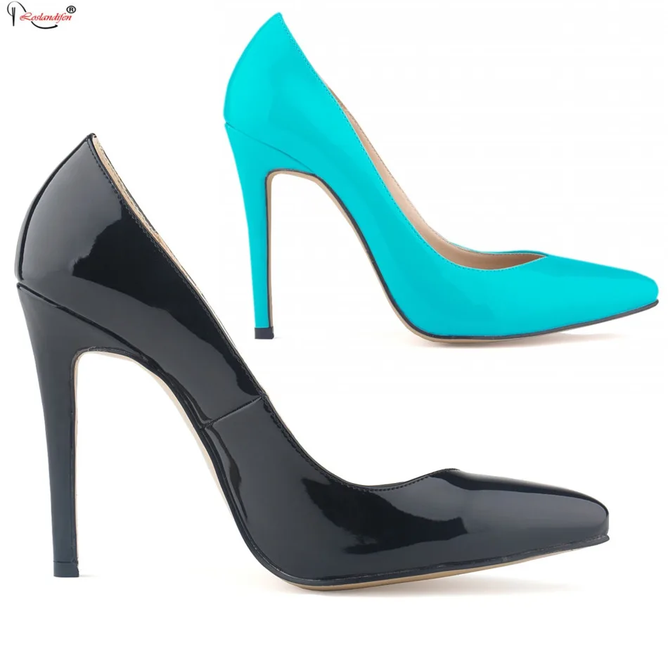 Spring New 2016 Office Ladies Black Red Pumps Pointed Toe Classic Solid Color Women S High
