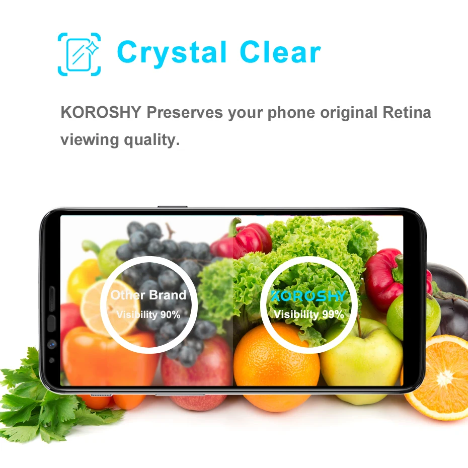 KOROSHY Full Cover Tempered Glass for OnePlus 5T OnePlus5T One Plus 5 T Screen Protector Toughened 9H Glass Protective Film (3)