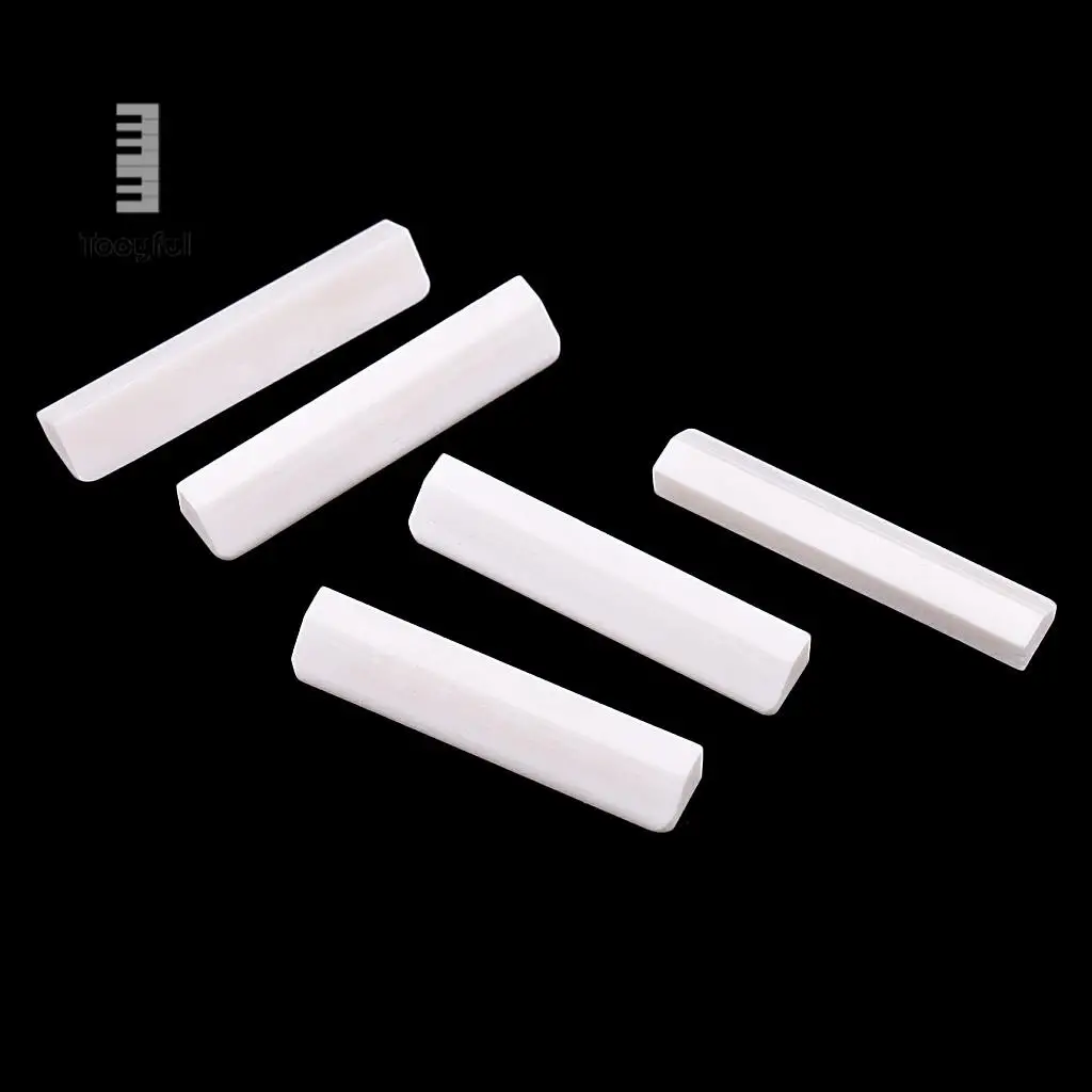 Tooyful 5X Cattle Bone Blank Saddle Nut Handmade instrument Accessorise for Guitar High quality