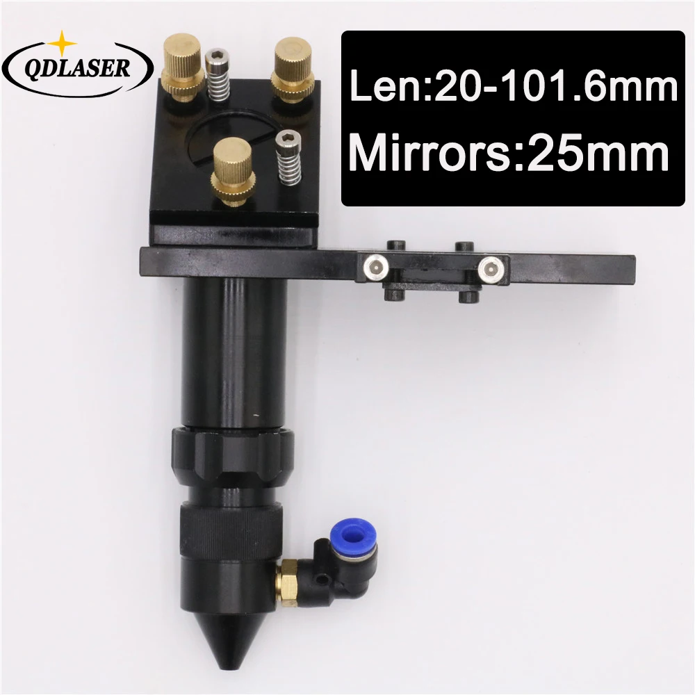 CO2 Лазерная электронная головка для фокусировки объектива Dia.20 FL.101.6mm & зеркало с фокусным расстоянием 25 мм крепление