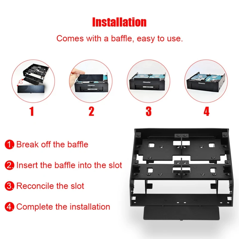 Oimaster 2,5 дюймов/3,5 дюймов Hdd/Ssd до 5,25 дюймов гибкий диск Bay компьютер монтажный кронштейн адаптер