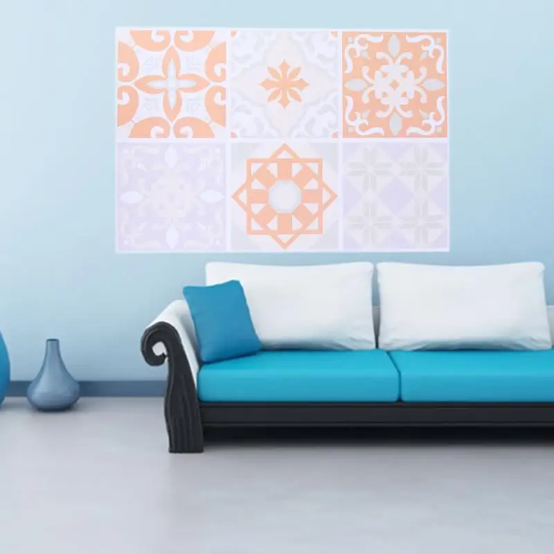 Geometric Pattern Wall Sticker PVC Waterproof Self adhesive Wall Art Decals Vinyl Wall Decals