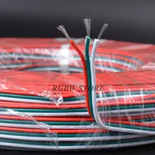 100 м 3-контактный 20AWG W/G/R провод удлинительного кабеля для WS2811 WS2812B SK6812) Светодиодная лента с usb-питанием модуль