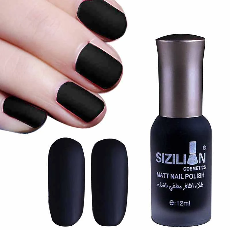 1ボトル12ミリリットル黒マット鈍い高速ドライマニキュアマニキュアネイルアートニス漆ネイルカラー Nail Color Nail Art Varnishnail Polish Aliexpress
