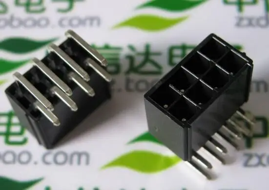 

High Quality black 5559 4.2mm 8pin 8p curved needle connectors -100pcs/lot