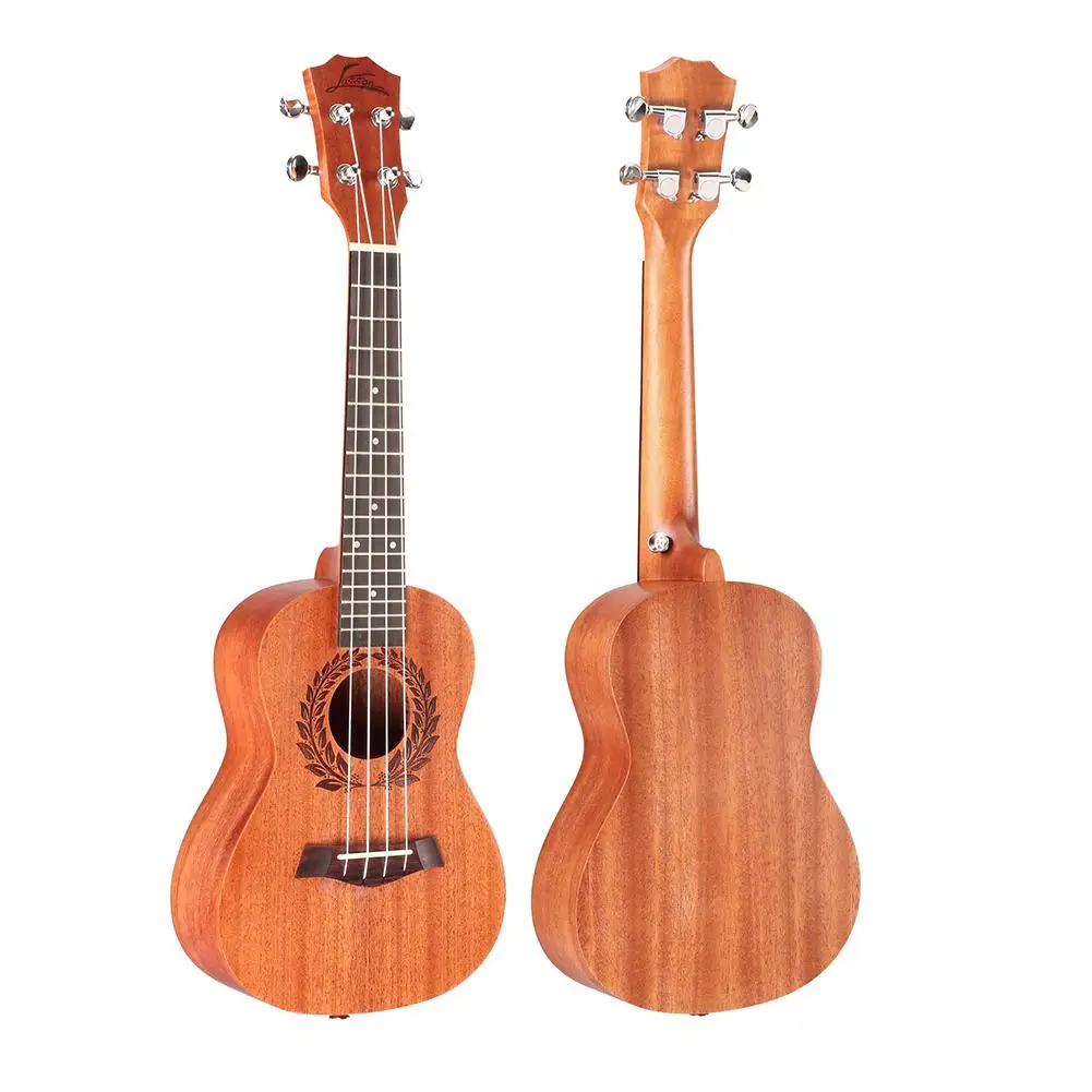 inch 17 Frets Mahogany Soprano Ukulele Small Guitar Rosewood 4 Strings Hawaiian Guitar Ukulele Concert Music Instruments Gift