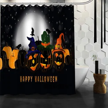 

Waterproof Bathroom Curtains Modern Halloween Shower Curtain polyester Bath screens Customized curtain