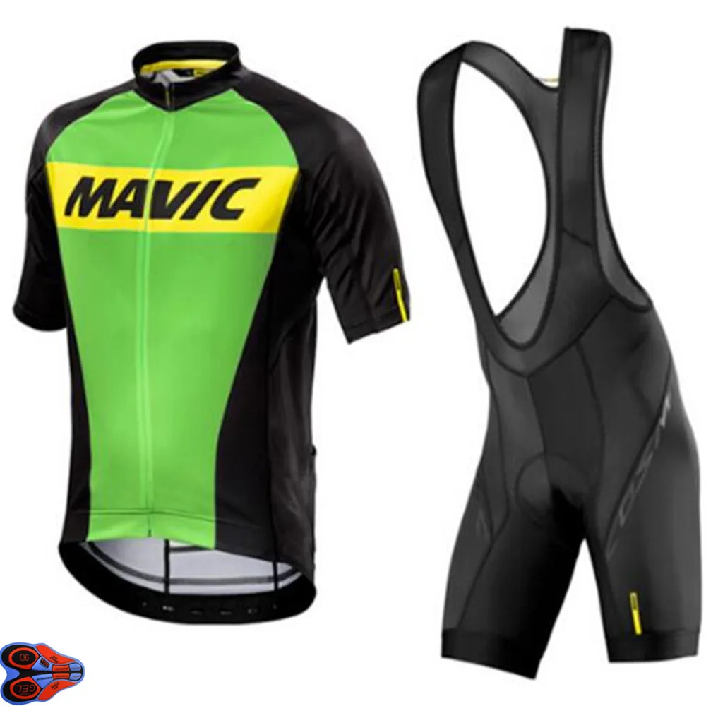Pro TEAM MAVIC велосипедная майка 9D гелевые велосипедные шорты набор Ropa Ciclismo Bi велосипедная Одежда Майо кюлот велосипедная одежда зеленого цвета