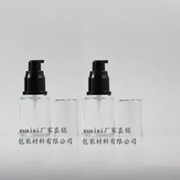 

30ml clear/transparent Glass lotion bottle with black plastic lotion pump,cosmetic packing,cosmetic bottle,packing for liquid