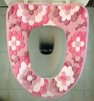 

Free shipping-Gluing gem flowers-Winter Toilet Seat Warmer Thicken Carpet Cover Soft And Comfortable Baby Potty Overcoat Case