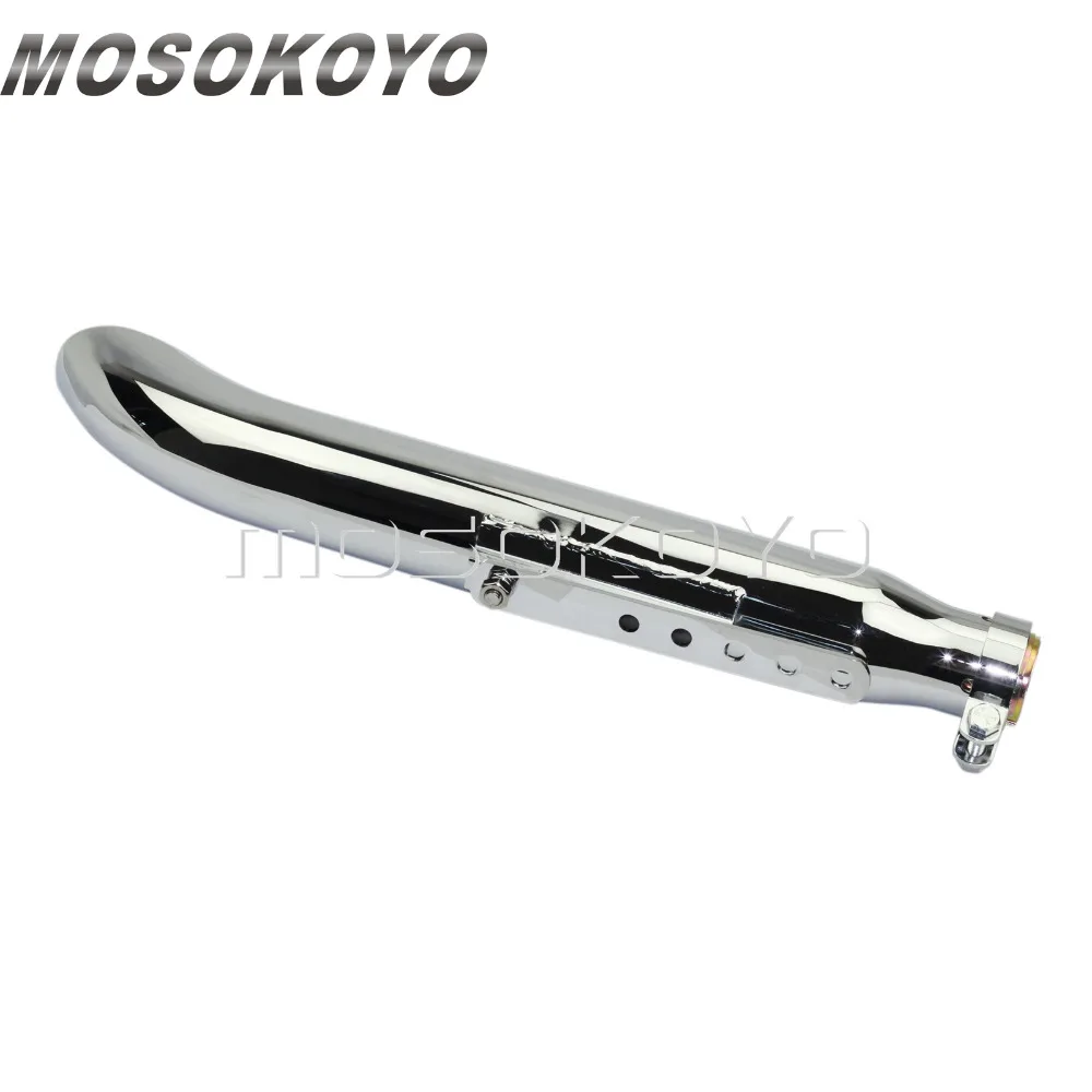Хромированные мотоциклы 410 мм выхлопной глушитель для Harley Dyna FXD Sportster 883 Iron 48 1200 Custom