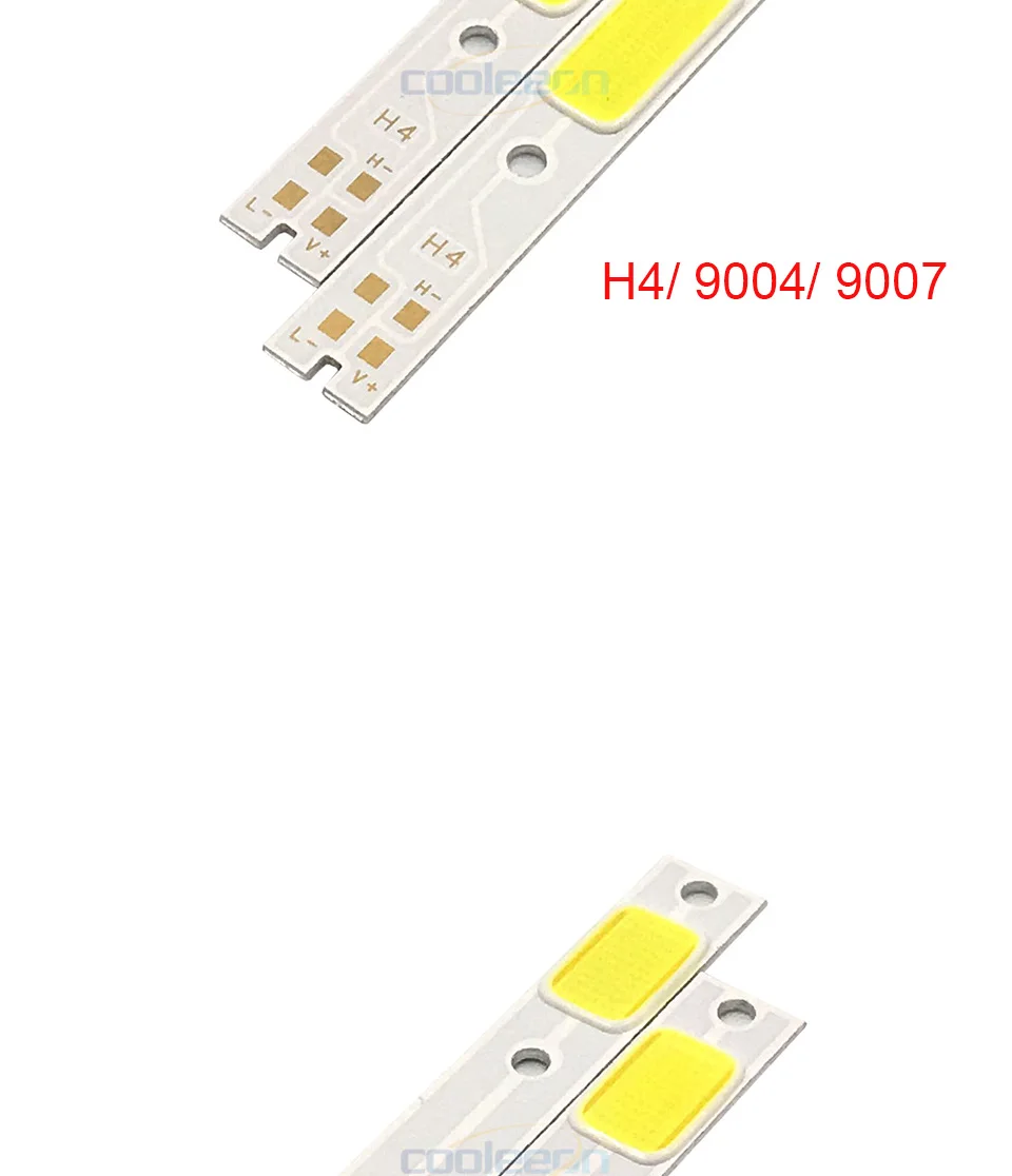 4 шт. COB светодиодный чип для C6 автомобильный головной светильник лампы H1 H3 H4 H7 COB чип светильник Холодный белый цвет C6 светодиодный светильник авто фары чипы