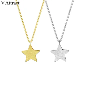 

V Attract 10pcs Minimalism Jewerly Stainless Steel Star Necklace Pendant Women 2018 GoldFashion Collares Collier Femme