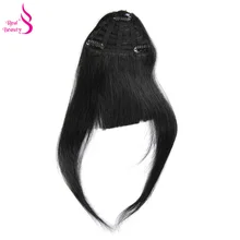 Real Beauty Straight Human Hair Clip Bangs Remy Chinese Hair Extension Bangs 20 grams Natural Black 100% Natural Fringe