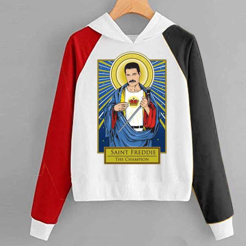Женские толстовки с принтом Saint Freddie harajuku женские повседневные длинными рукавами
