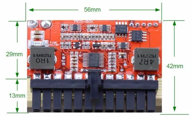 DC блок питания ATX PSU PICO-BOX 16 V-24 V 160 Вт Пико ATX выключатель БП 24pin MINI ITX постоянного тока в переменный автомобиля ATX РС Питание широкий диапазон входного для компьютера