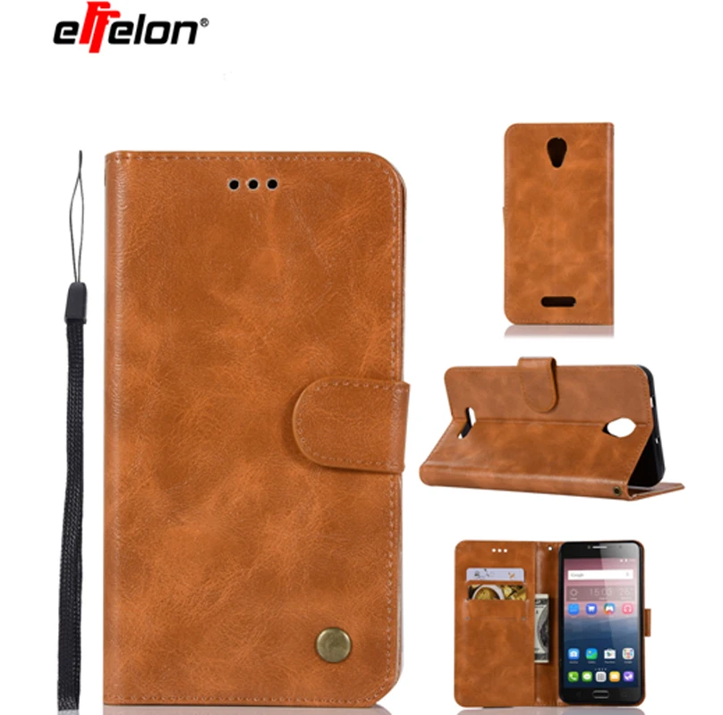 Новый чехол для Alcatel Pop 4 Plus/Fierce 5 дюймов винтажный Ретро Простой PU кожаный