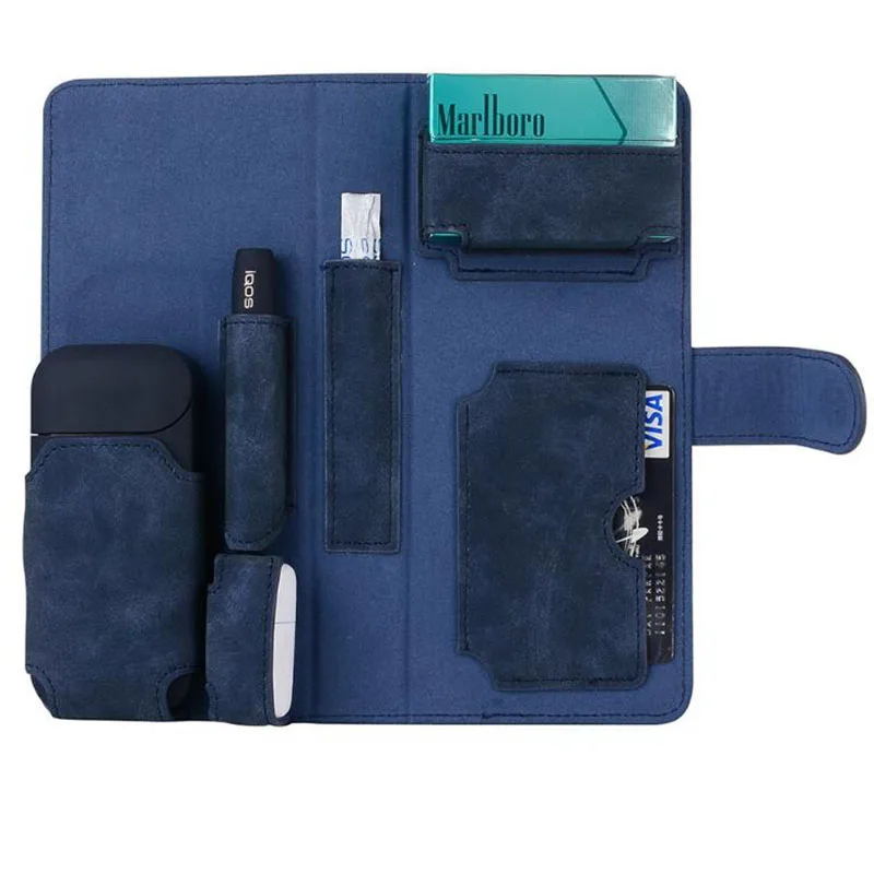 Kogngu для iqos кожаный чехол 2,4 Plus кошелек сумка защитный держатель Чехол женский кошелек Чехол - Цвет: Зеленый