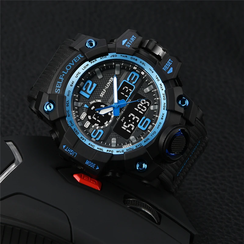 Sports Watches For Ladies Men Sport Watch Dual Display Analog Digital LED Electronic Wrist Watches Clock Reloj Deportivo Mujer Sports Watches For Ladies Men Sport Watch Dual Display Analog Digital LED Electronic Wrist Watches Clock Reloj Deportivo Mujer