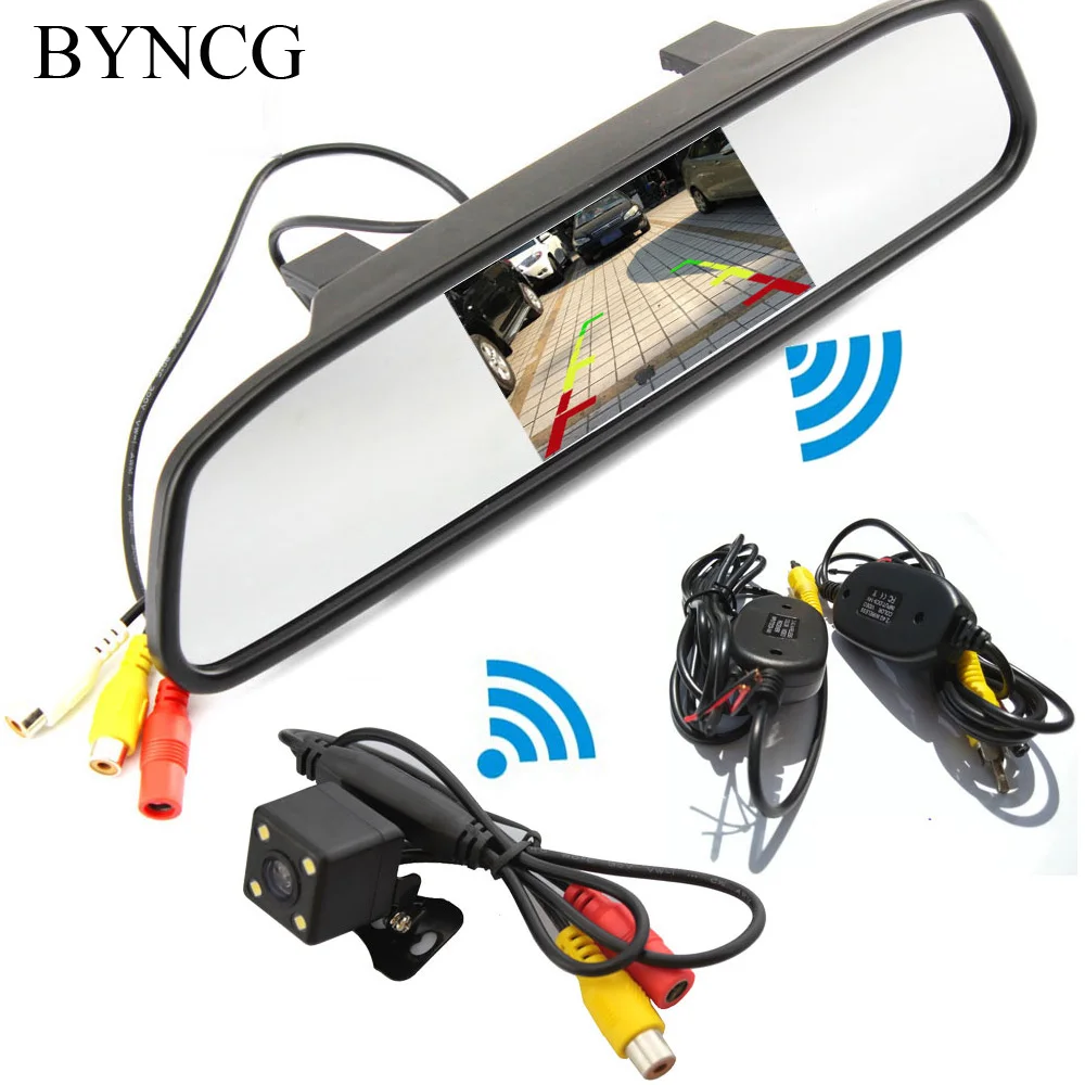 

Wireless Car Parking Assistance Video Monitors , 3in 1 Wireless Car Rear View Camera Monitor System 2.4Ghz Wireless Camera Kit