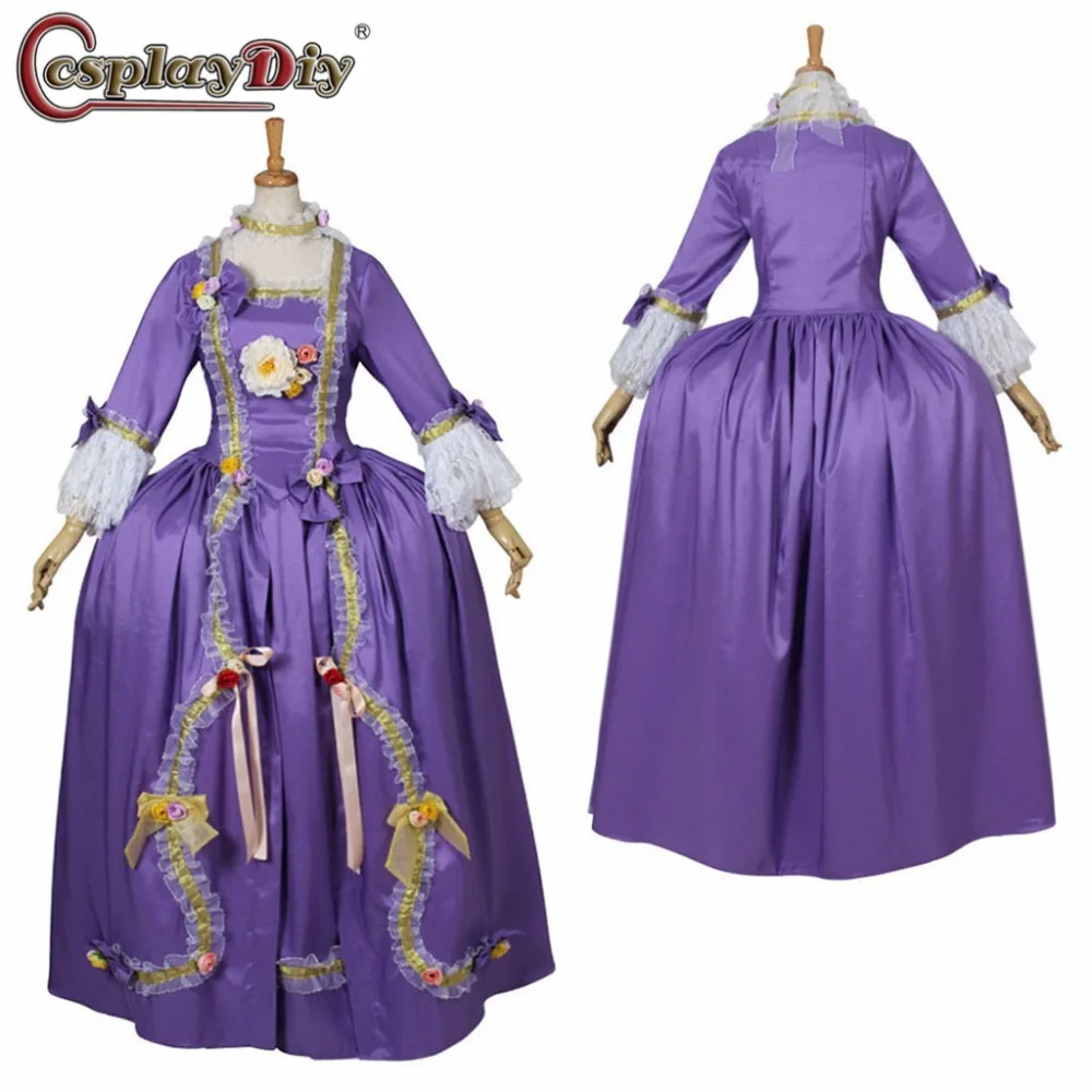 

CosplayDiy Women Rococo Baroque Ball Gown Wedding Purple Dress Stay Play Theatre Costume Victorian Rococo Dancing Party Dress