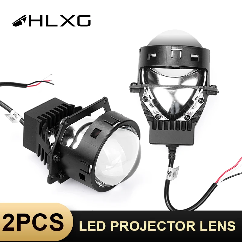HLXG 2pcs LED Car Headlight Bi-xenon Auto styling 20000LM D1S D2s Headlamp Projector Lens Replace For Hella 3R G5 5 Retrofit | Автомобили
