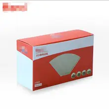 Горячая Новые веерообразные бумажные фильтры для кофе Американский капельный фильтр умная чашка плоская Нижняя чашка первичный цветной отбеливатель бесплатный фильтр