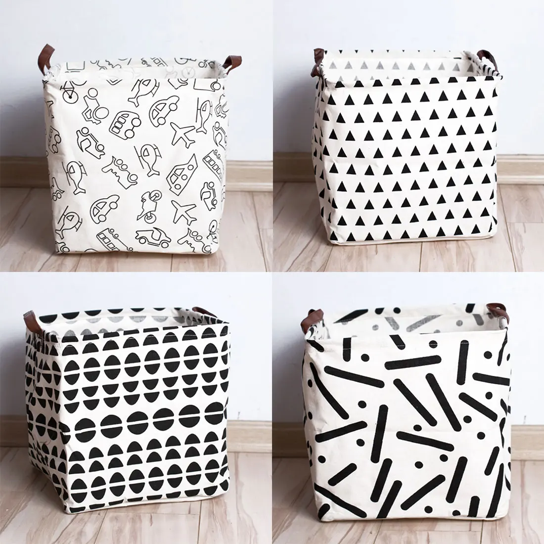 

1pc Laundry Basket Storage Basket Storage Barrels For Kids Sundries Toys Holder Container Basket Organizer Bag 33*33cm
