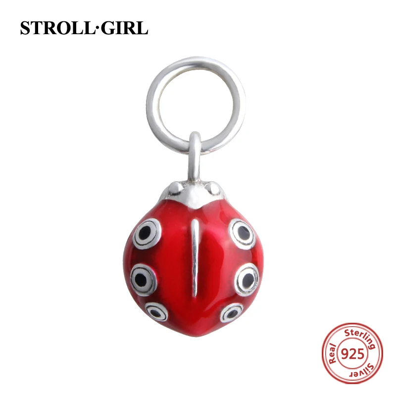 Strollgirl 925 Серебряные шарики DIY Craft Подвески коллекции животных собака кошка панда Лев лошадь Fit Аутентичные Пандора браслеты ювелирные изделия