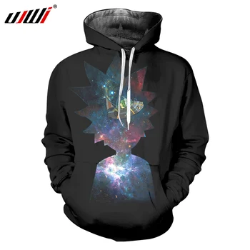 

UJWI Oversize Hoodies 6XL Men's Funny Print Rick And Morty 3d Sweatshirts Space Hoody Hip Hop Long Sleeve O Neck Pullover Sweats