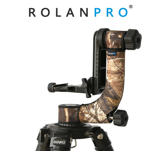 ROLANPRO Tripod Head Camouflage Sleeve/Protective Case For Gitzo Benro GH2 Wimberley WH-200 Gimbal Head Coat Telephoto Bird