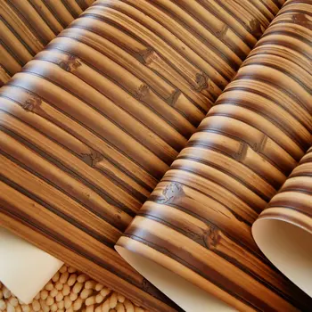 

3d papel de parede Artificial Bamboo 3d Wallpaper Rolls for Background Cafe Bar Restaurant 3d Vinyl Wall paper roll