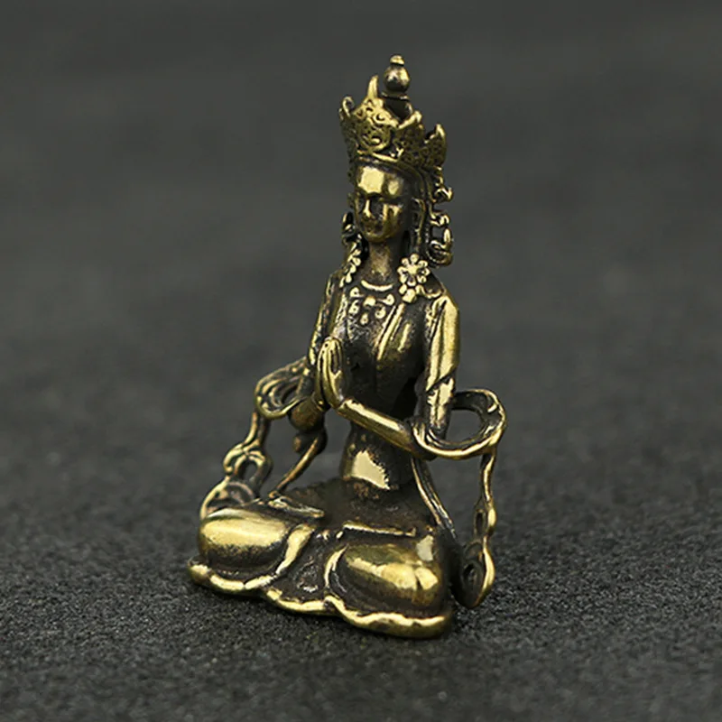 Медный китайский стиль буддизм Статуэтка Ганеша украшения для домашнего интерьера подарок металл Ремесла Бог фигурка, статуэтка, скульптура
