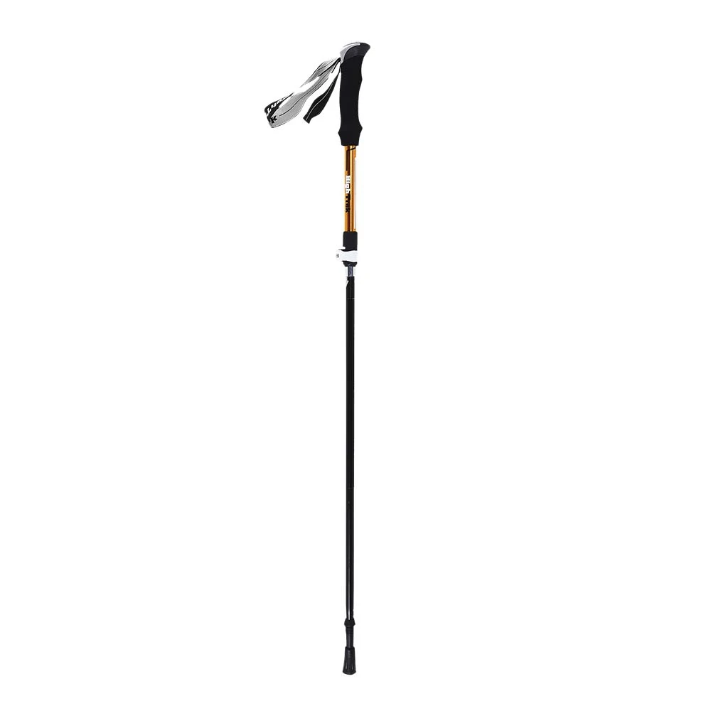 Aluminum Straight Shank Three Section Alpenstocks Outdoor Walking Stick