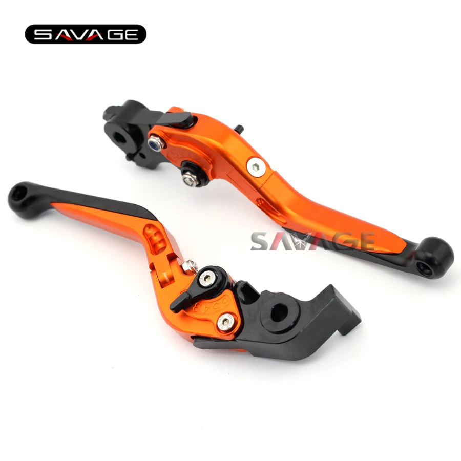 

For KTM 690 DUKE R 2014-2015 Motorcycle Accessories Adjustable Folding Extendable Brake Clutch Levers Orange